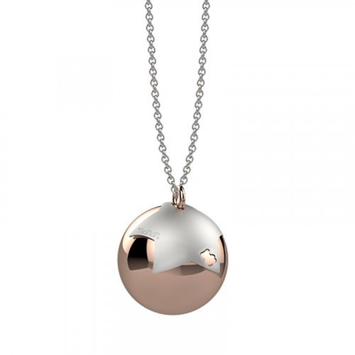 Rose gold plated pendant with star_3538