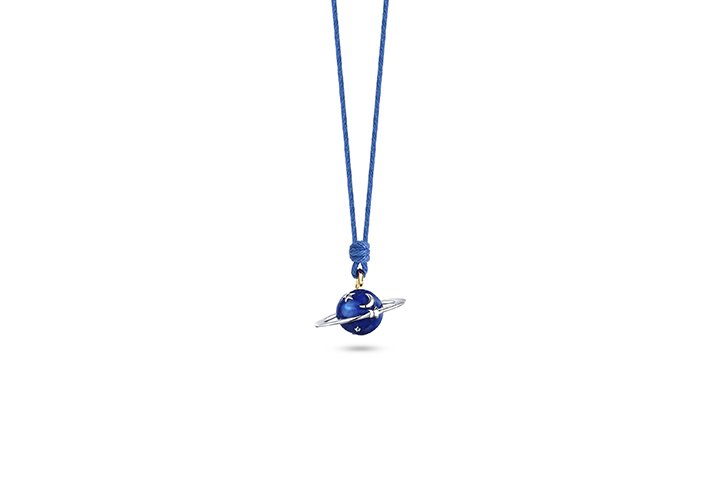 Saturn Silver Necklace_9268