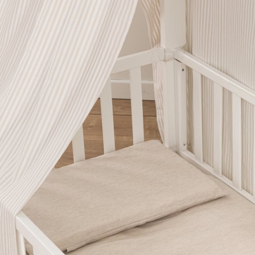 Set 2Pz Montessori Lenzuola letto + Federa Beige_3102