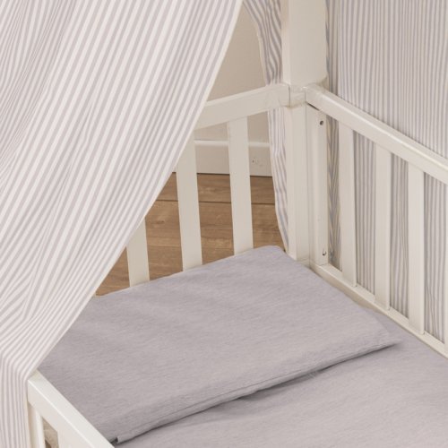 Set 2Pz Montessori Sheets Bett + Graue Kissenbezug