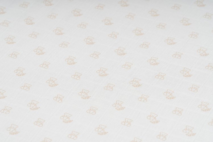 Set 3 pz mussola all over orsetti 80x80 cm beige_11208