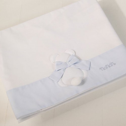 Set Lenzuola Carrozzina 3pz Fiocco Azzurro_538