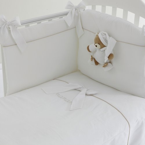 Set of 4: Duvet,bumper,duvet cover and pillowcase White Tato_5102