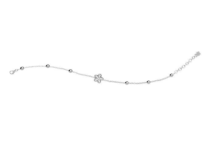 Silver 925 Bracelet with Flower_5635