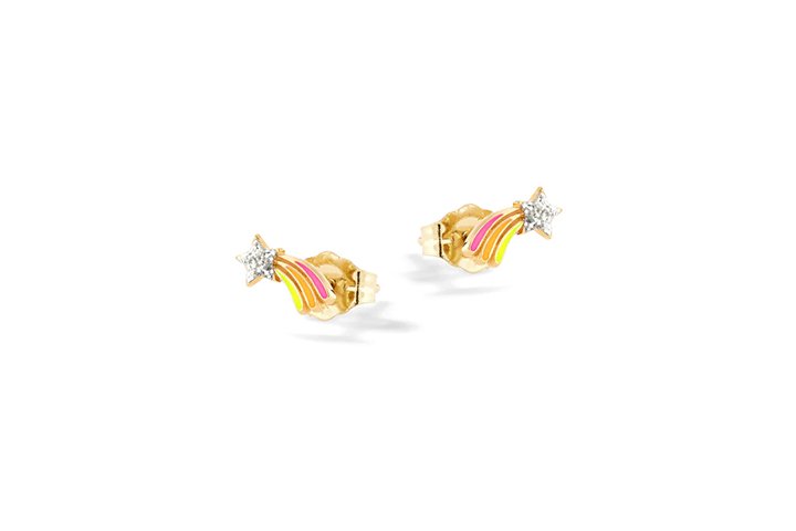 Star Earrings with Comet Silver_9308
