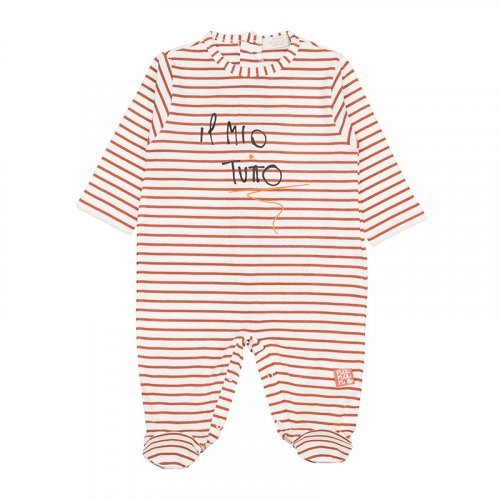 Striped Brown Babygro
