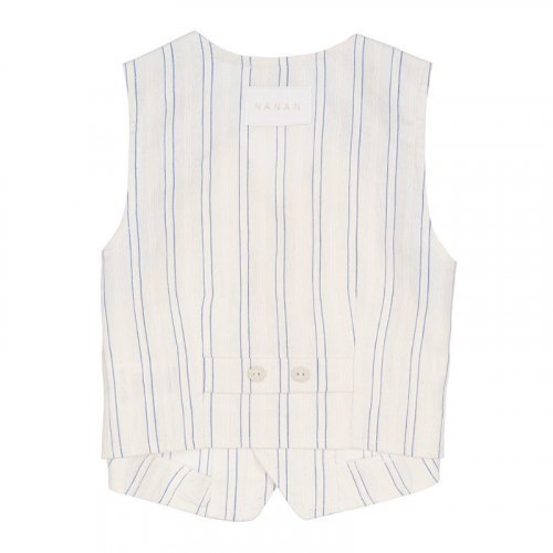 Striped cream vest_7671