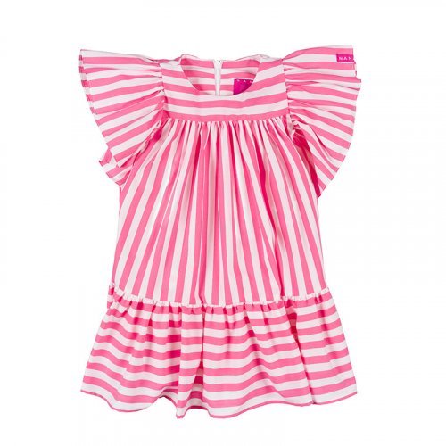 Striped Fucsia Dress_4639