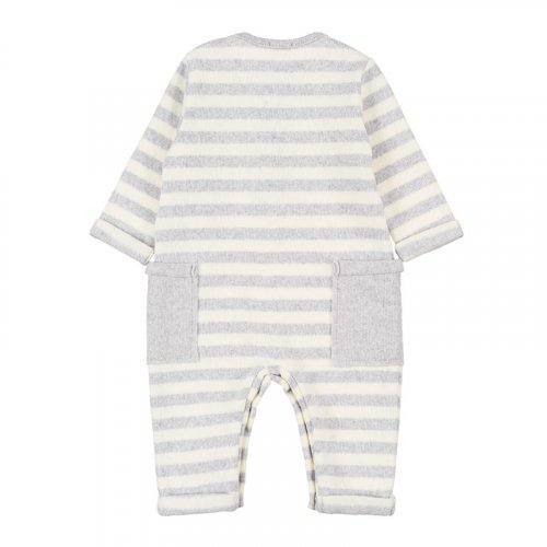 Striped Grey Babygrow with Pockets_1045
