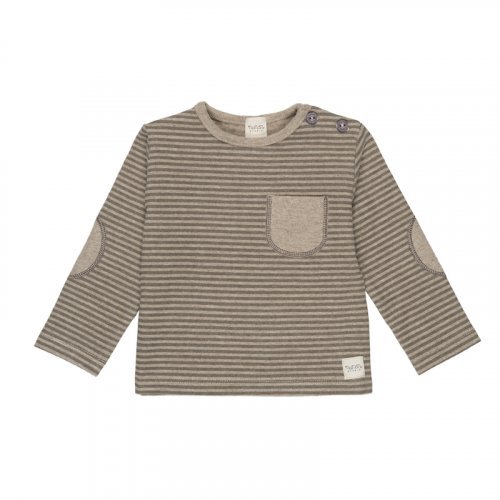 Striped T-Shirt with Pocket and Patches