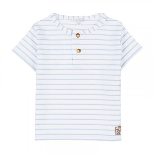 T-shirt a Righe Azzurra_4245