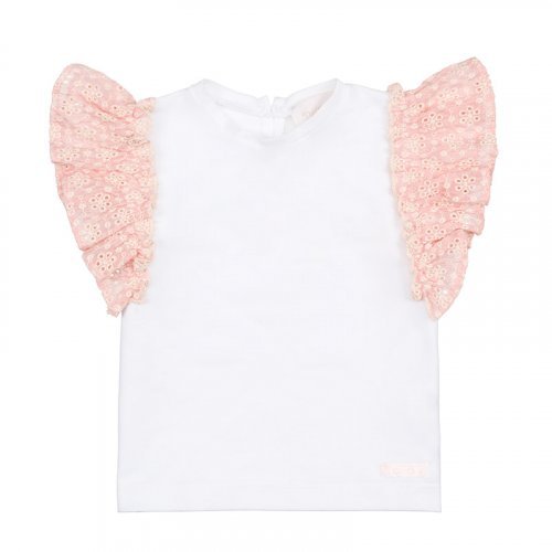 T-Shirt con frappa rosa