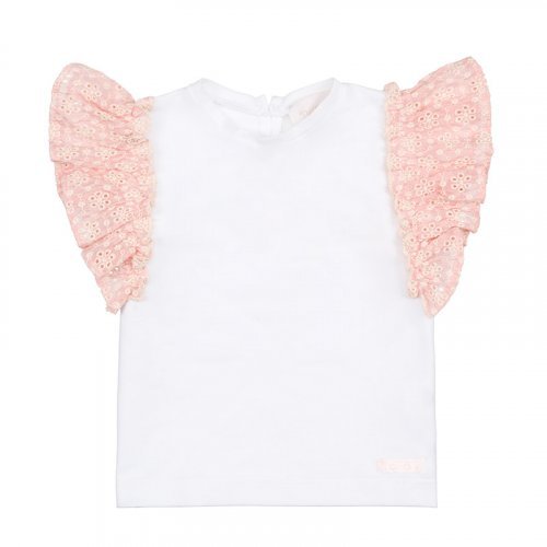 T-Shirt con frappa rosa_8239