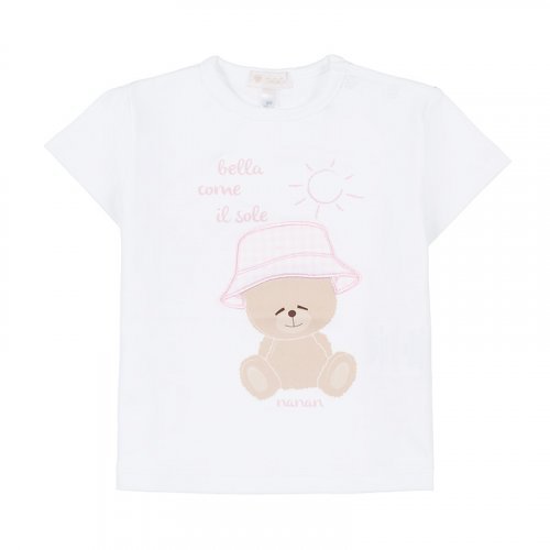 T-Shirt mit Weißem Bären