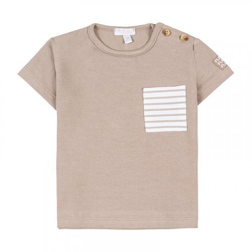 T-shirt con Taschino Beige_4241