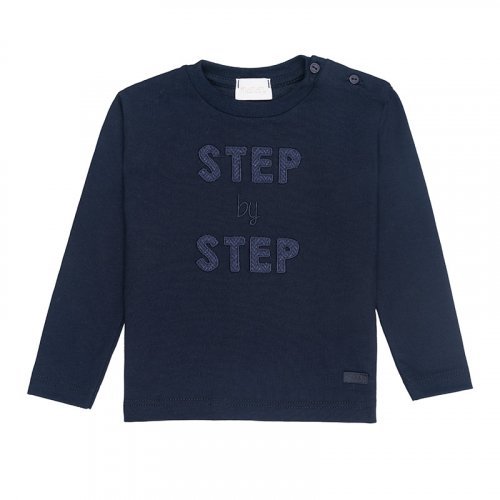 T-Shirt 'Step By Step' Blu