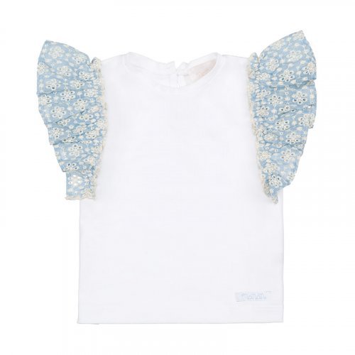 T-Shirt with light blue frappa