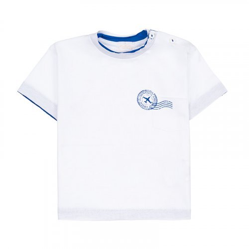 T-shirt con taschino bianco