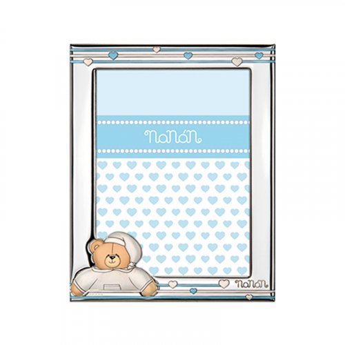 Tato light blue silver frame 130x180mm