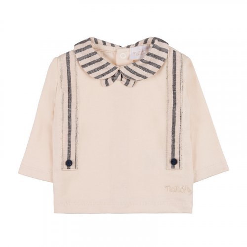 Tutina due pezzi con papillon e bretelle