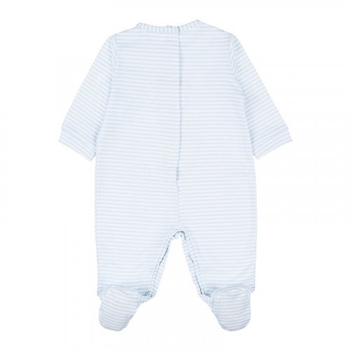 Tutina Rigata con Scritta Azzurra_4222