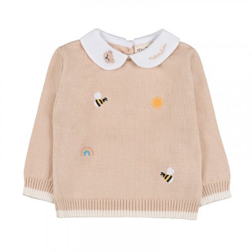 Two-piece babygro with graphics and collar