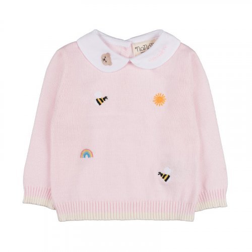 Two-piece babygro with graphics and collar