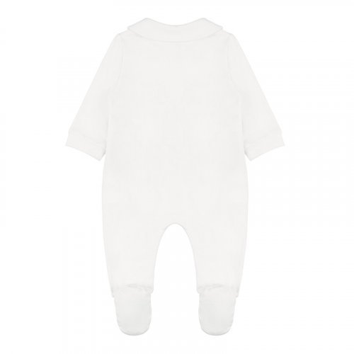 White BabyGro Front Opening with Bear and Moon_967