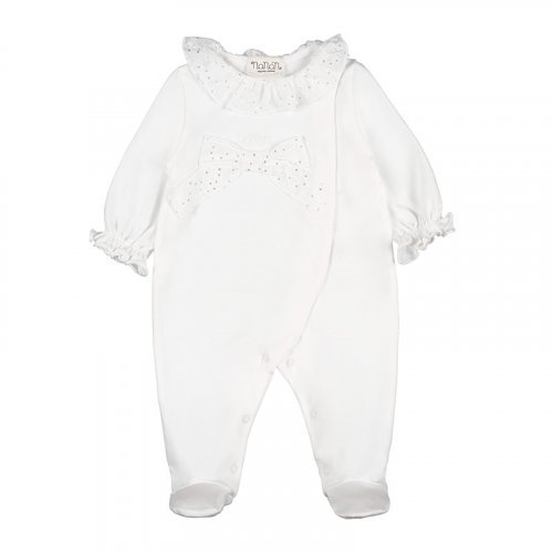 White babygro with bow