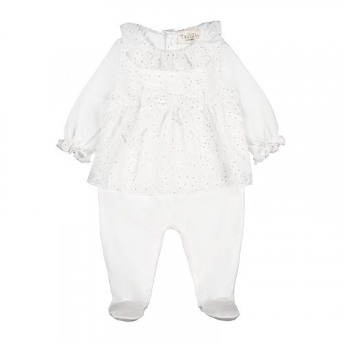 White babygro with bow_8642