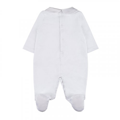 White babygro with tie and pocket_9071