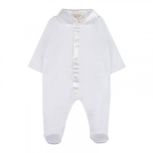 White open front babygro