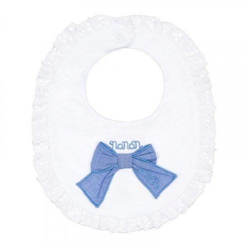 White bib with bow