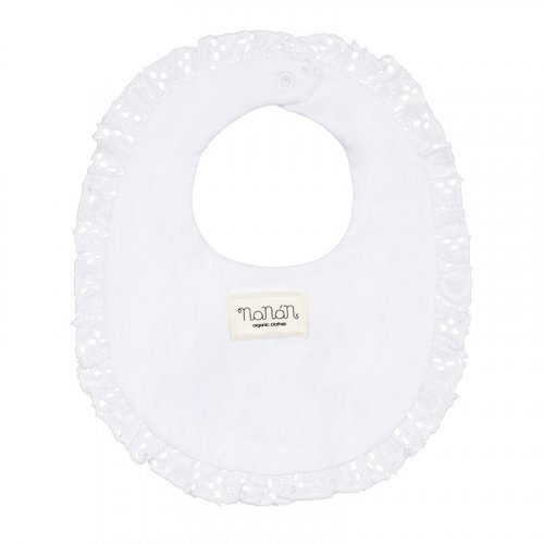 White bib with bow_8347