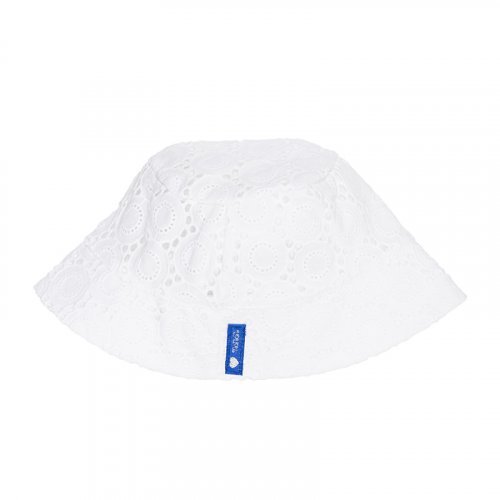 White broderie anglaise hat