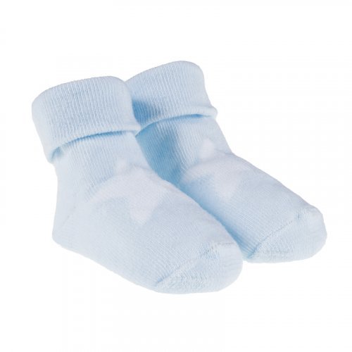 White, Grey and Light Blue Socks with Star_5757