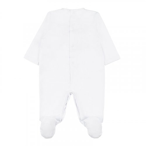 White Jersey Babygro with Teddy_4910