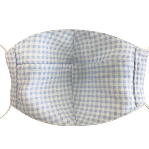 Mask for baby boy with squares white/light blue_1800