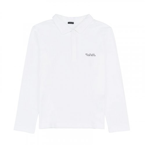 White Polo with Long Sleeve_5891