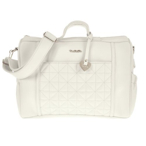 White Quilted Walking Bag_842