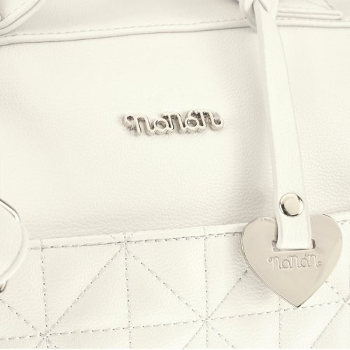 White Quilted Walking Bag_844