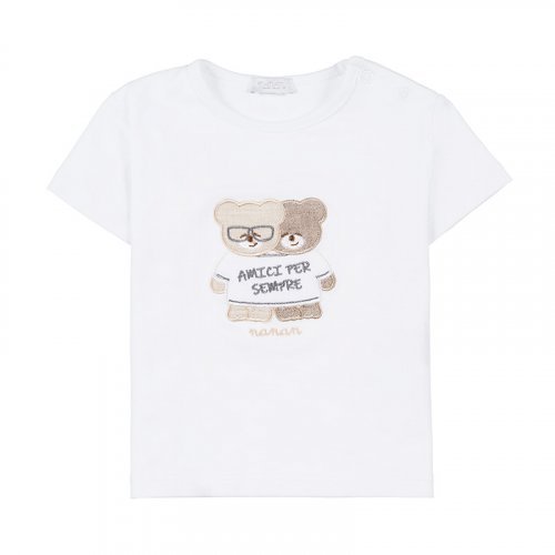 White T-Shirt with Teddy Bears
