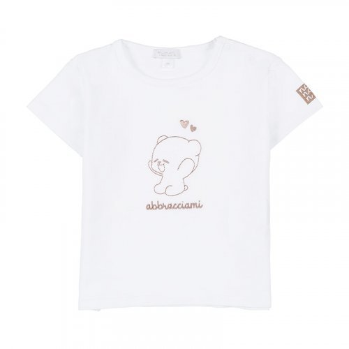 White T-shirt with Teddy_4258