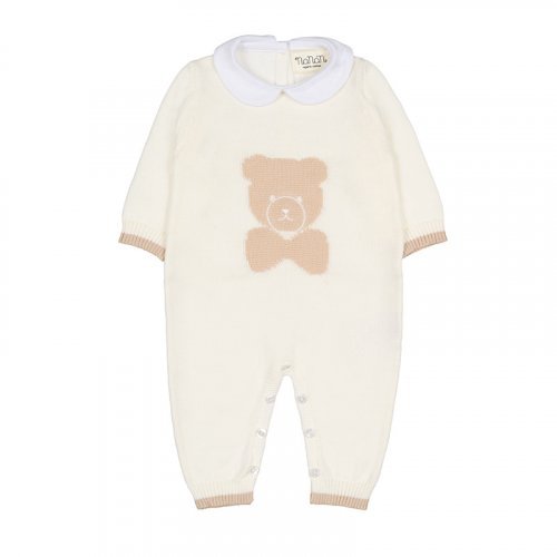 White thread babygro with collar_7495