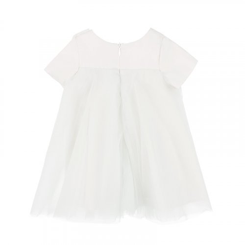 White Tulle Dress with Bow_4971