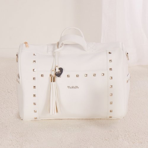 White Walking Bag with studs_3528