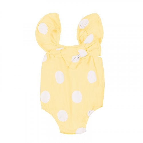 Yellow Polka Dotted Swimsuit_4818