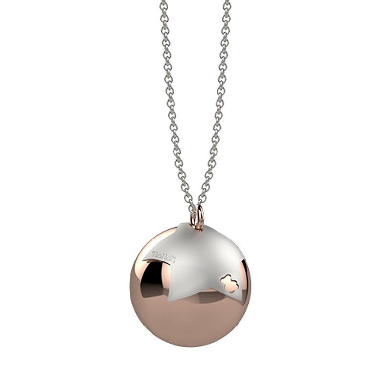 Rose gold plated pendant with star