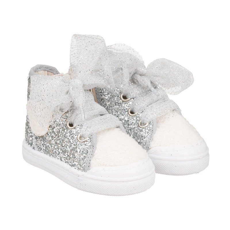 Silver high sneakers
