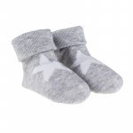 White, Grey and Beige Socks with Star_5819